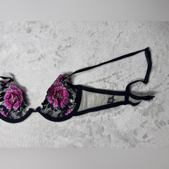 Fleur du Mal Pink and Black Lace Bra - Picture 13 of 15